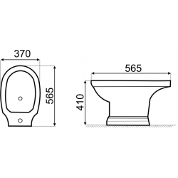 Bidet Retro KR 11 stojący Novoterm, Kerra